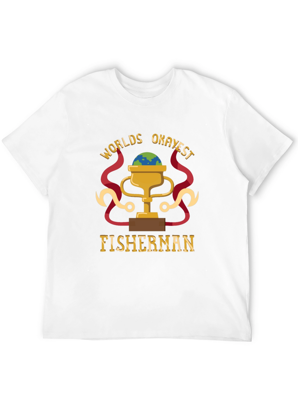 Worlds Okayest Fisherman Graphic T-Shirt