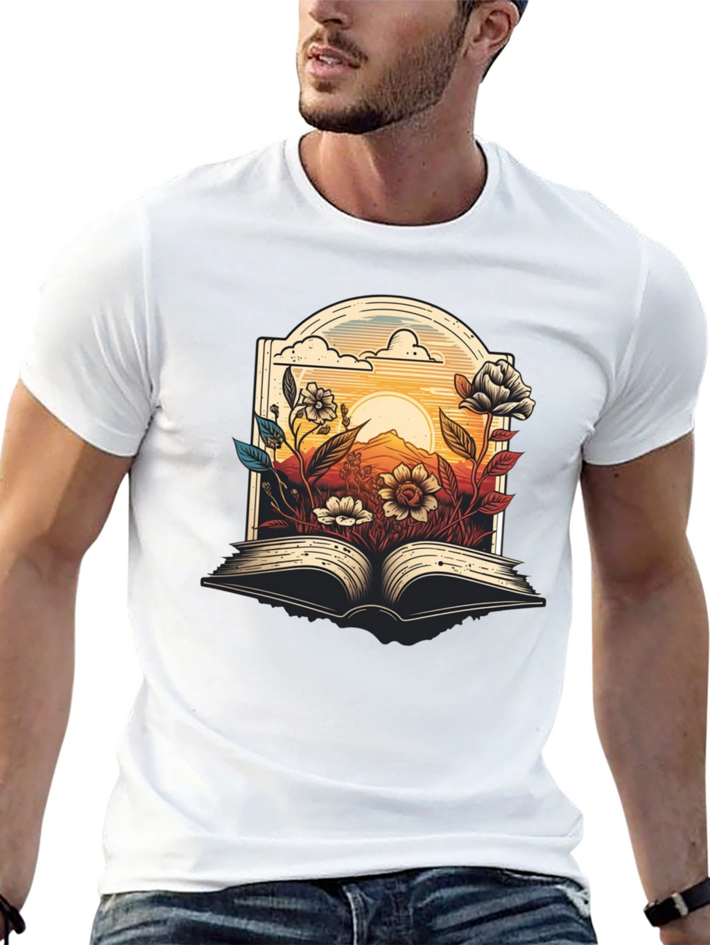 Floral Book T-Shirt - Read in Bloom