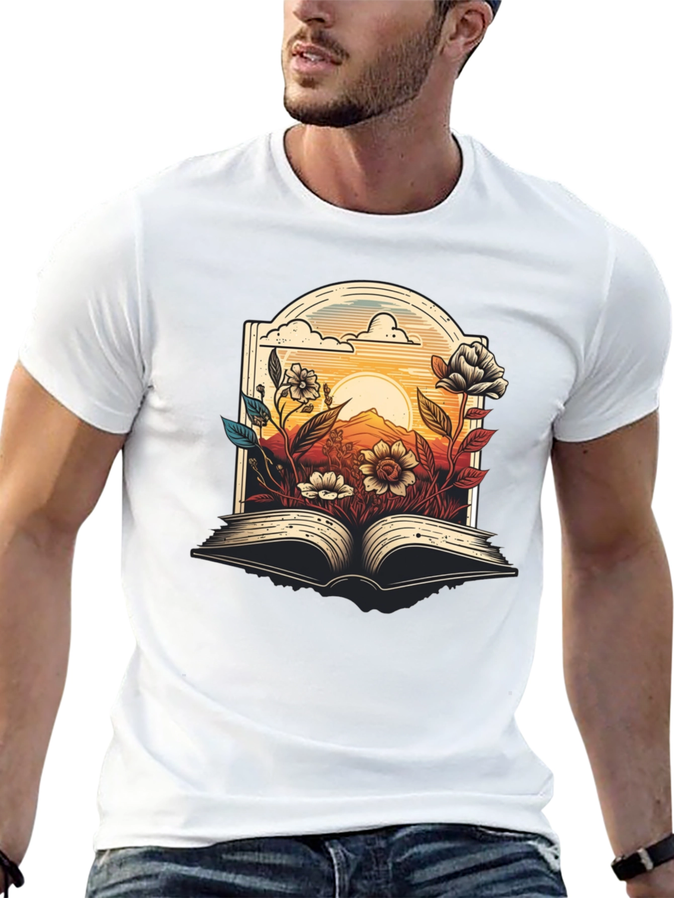 Floral Book T-Shirt - Read in Bloom