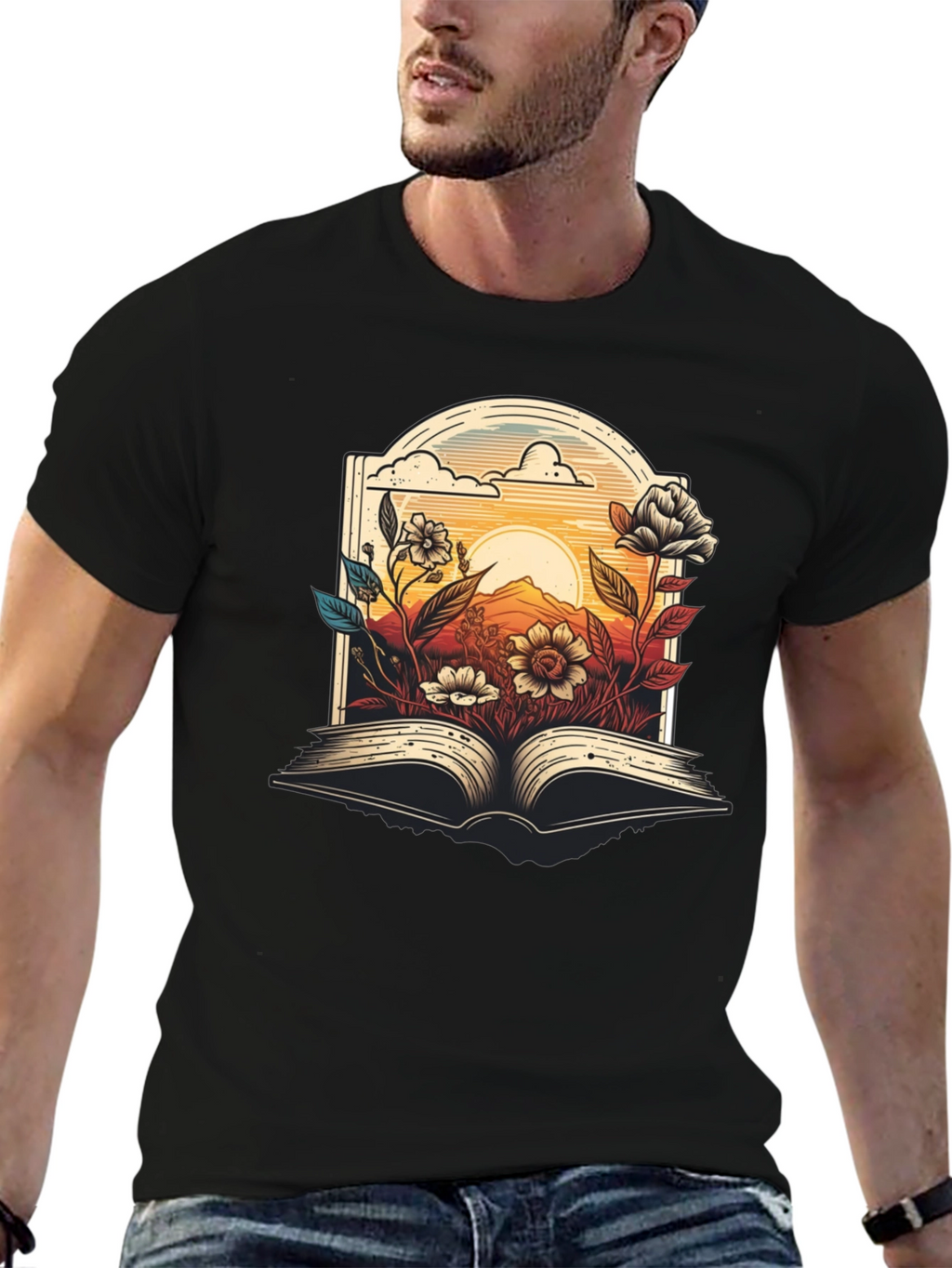 Floral Book T-Shirt - Read in Bloom