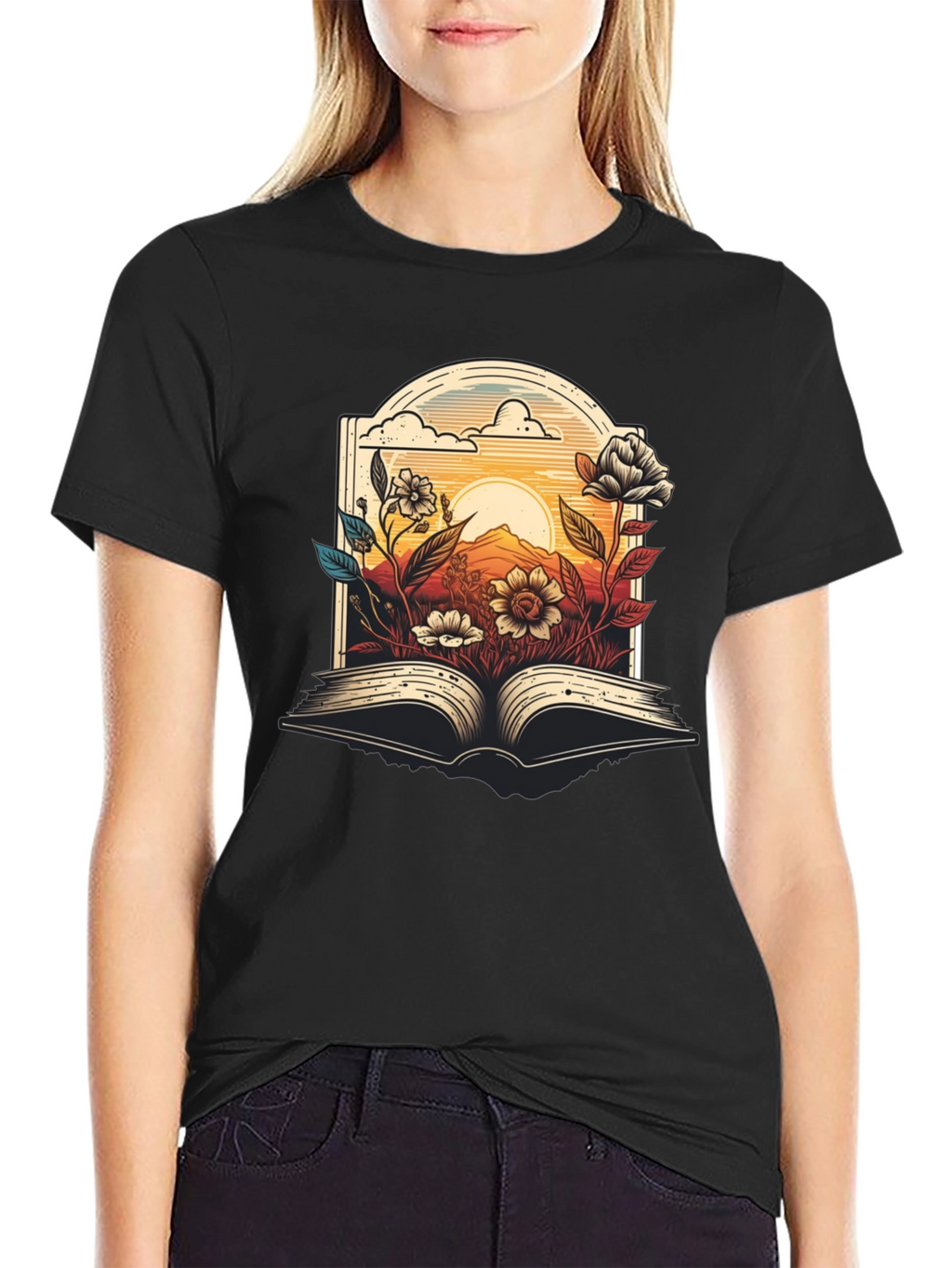 Floral Book T-Shirt - Read in Bloom