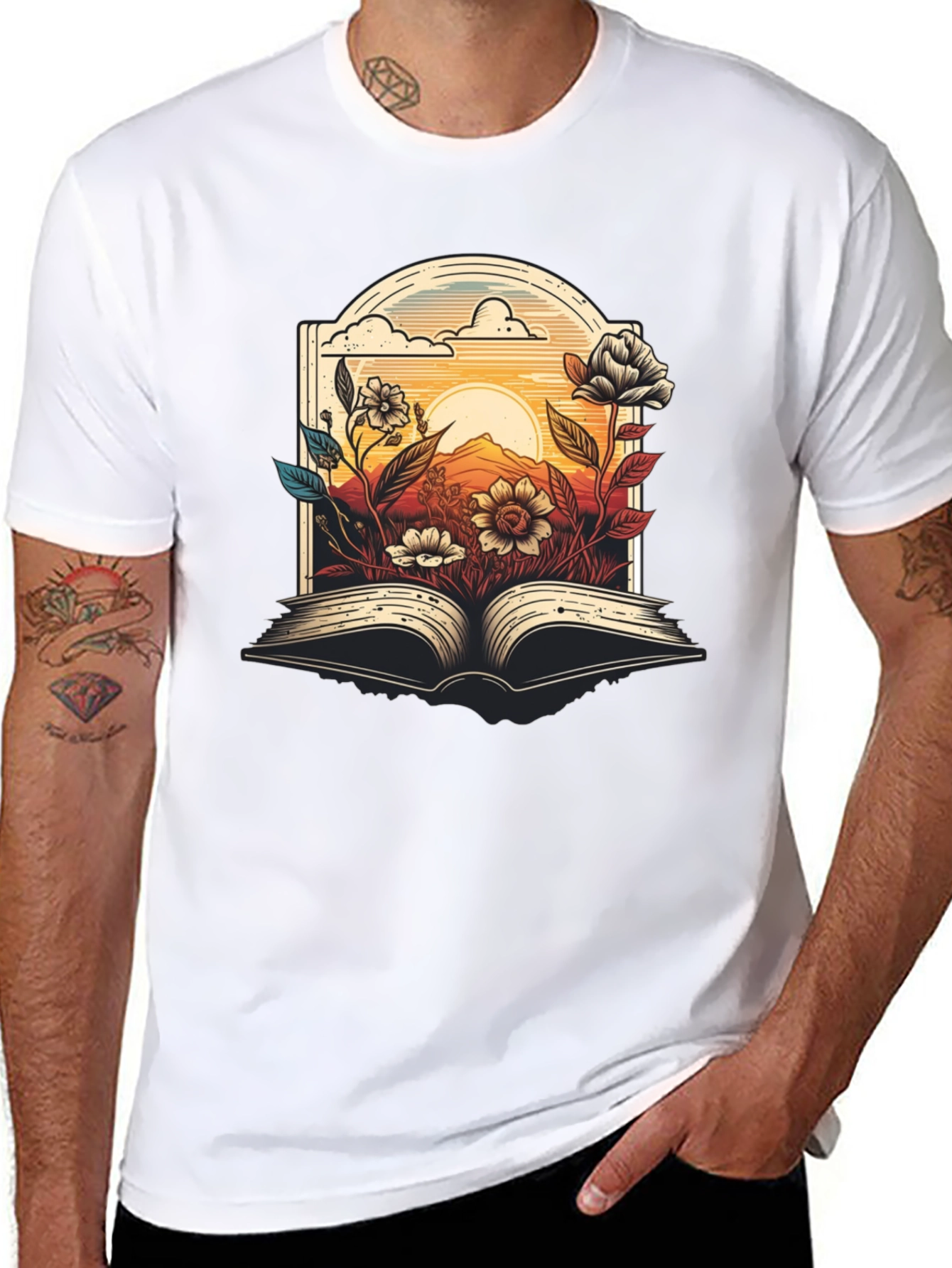 Floral Book T-Shirt - Read in Bloom