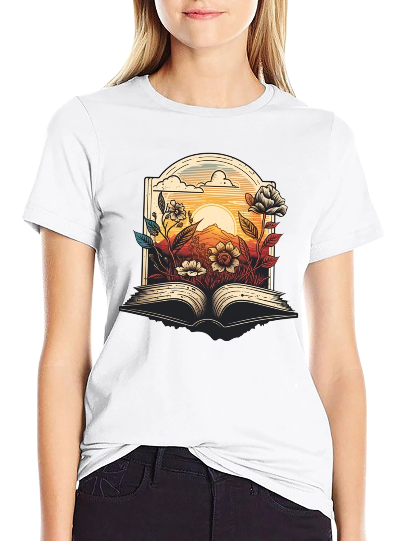 Floral Book T-Shirt - Read in Bloom