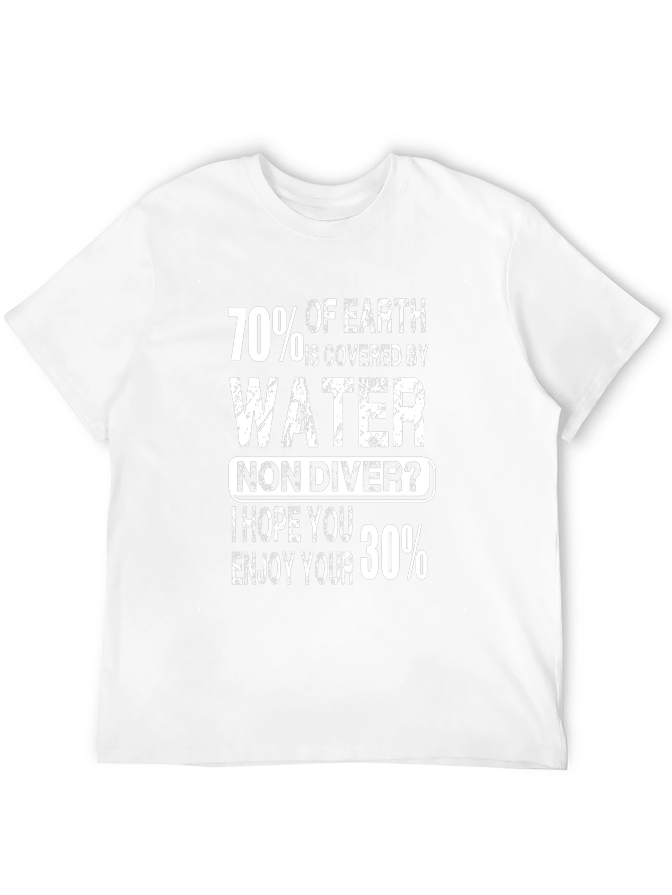 Funny Scuba Diving T-Shirt - 70% Water 30% Land