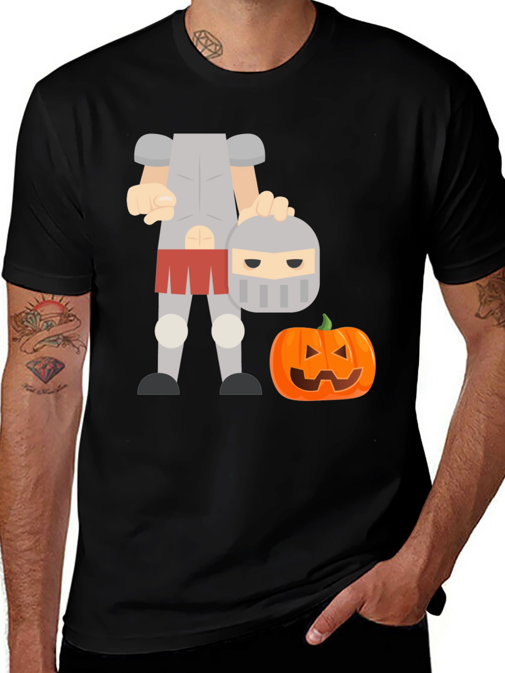Halloween Knight Pumpkin T-Shirt