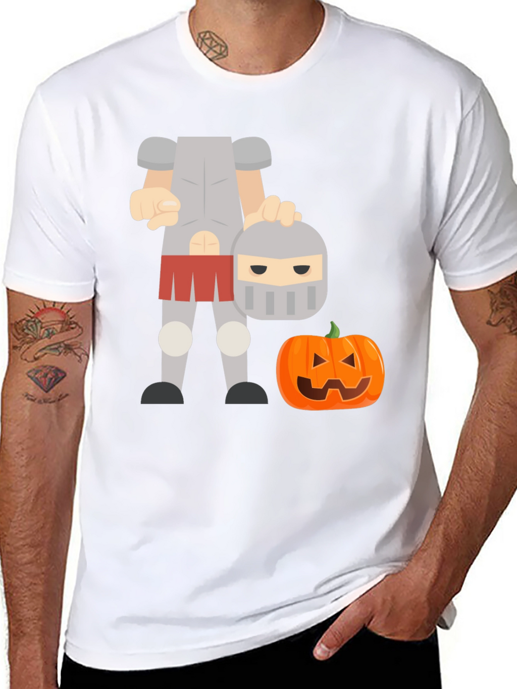 Halloween Knight Pumpkin T-Shirt