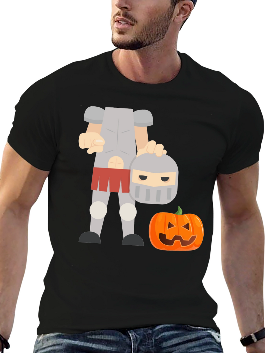 Halloween Knight Pumpkin T-Shirt