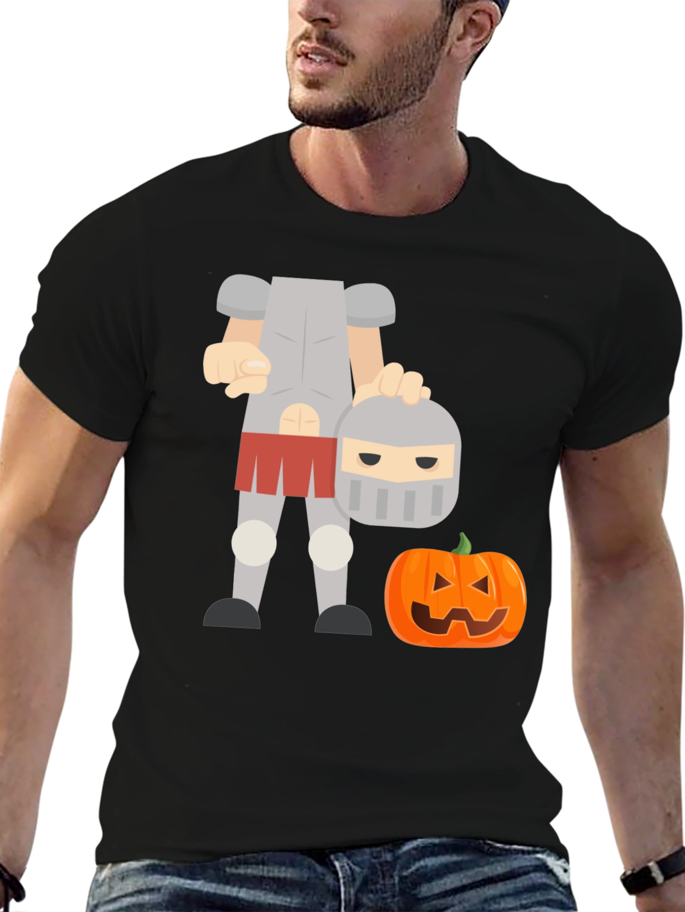 Halloween Knight Pumpkin T-Shirt
