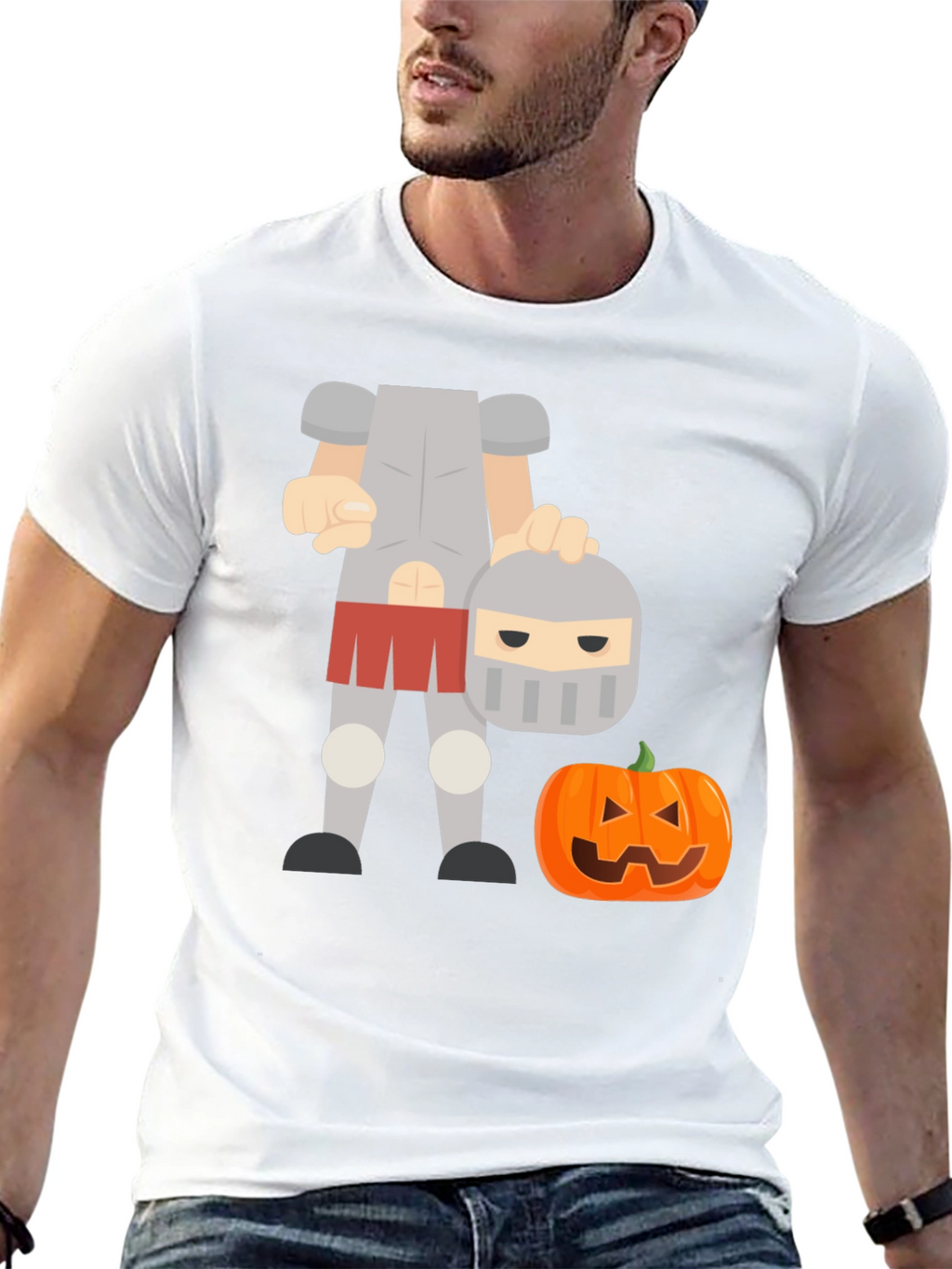 Halloween Knight Pumpkin T-Shirt