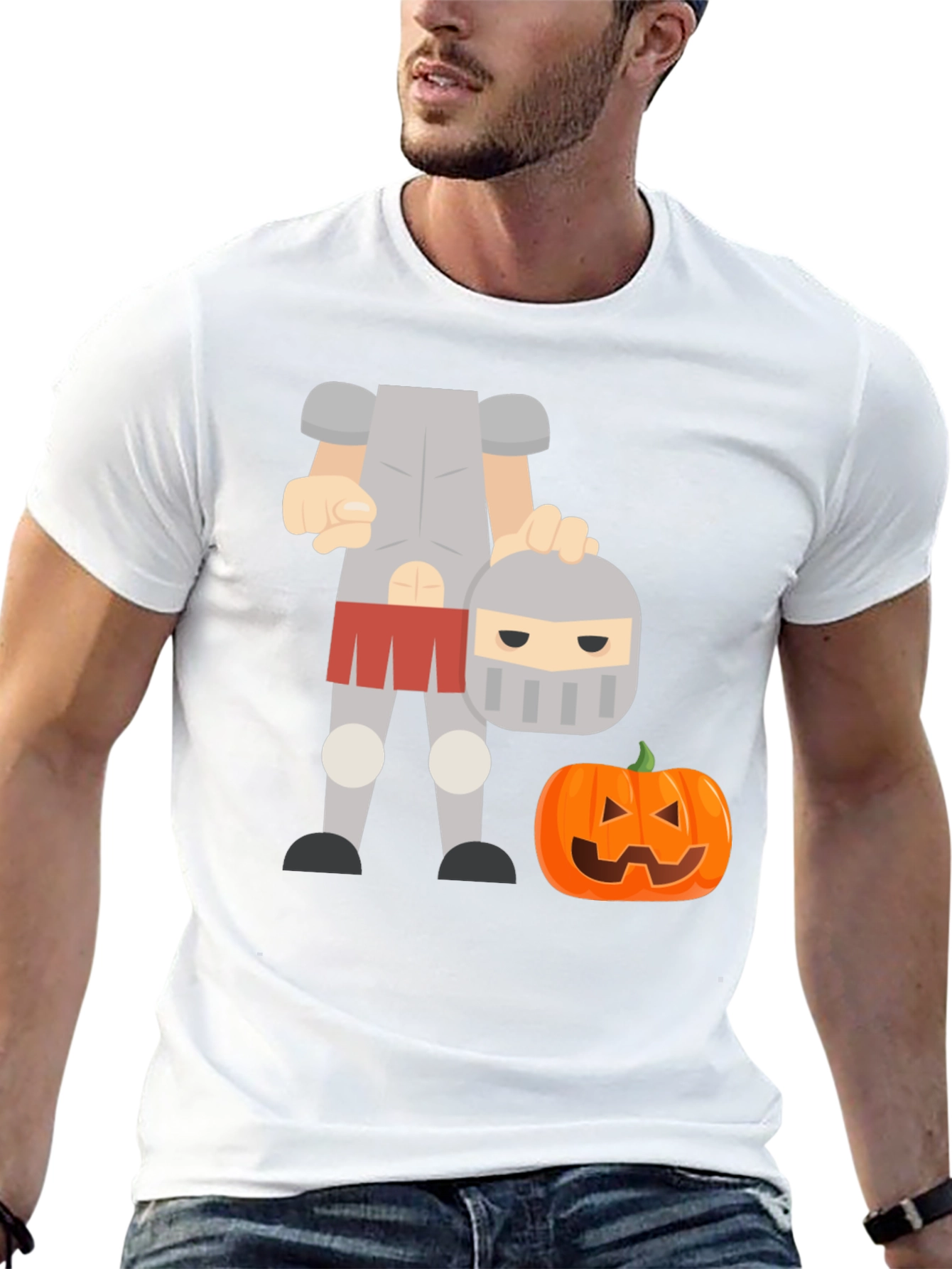 Halloween Knight Pumpkin T-Shirt