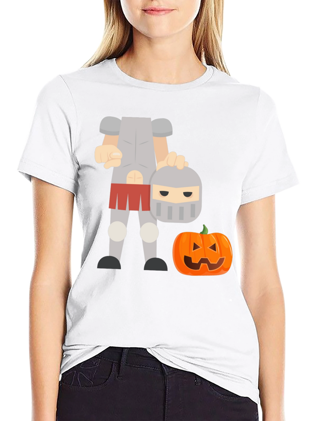 Halloween Knight Pumpkin T-Shirt