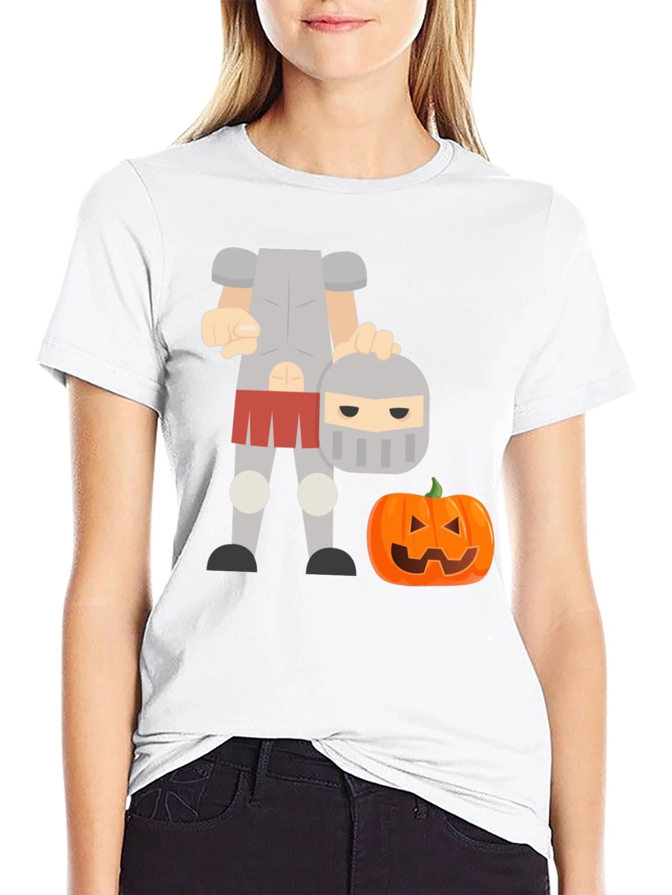 Halloween Knight Pumpkin T-Shirt