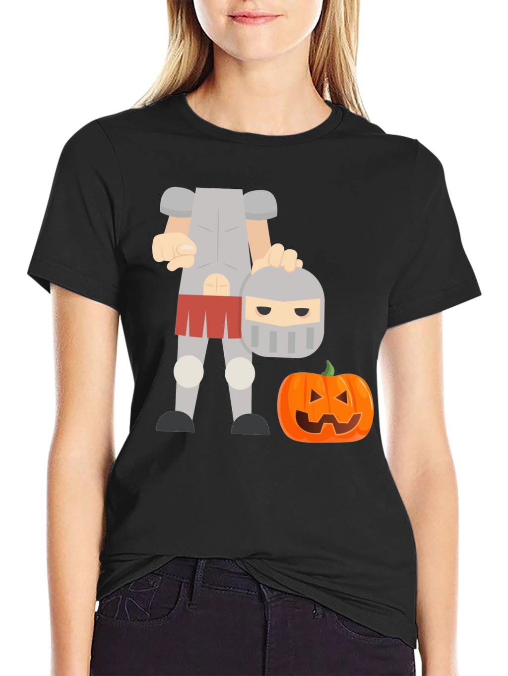 Halloween Knight Pumpkin T-Shirt
