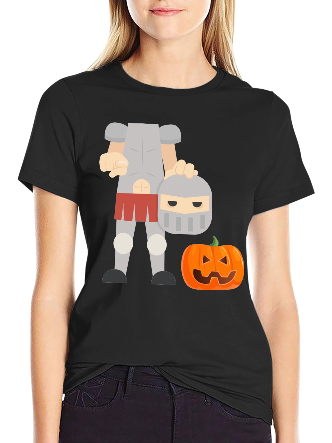 Halloween Knight Pumpkin T-Shirt