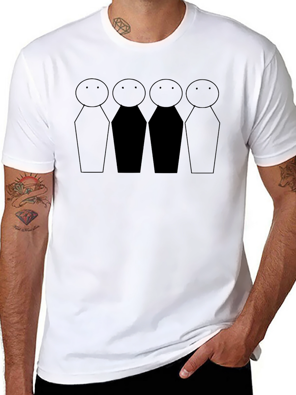 Minimalist Stick Figure T-Shirt