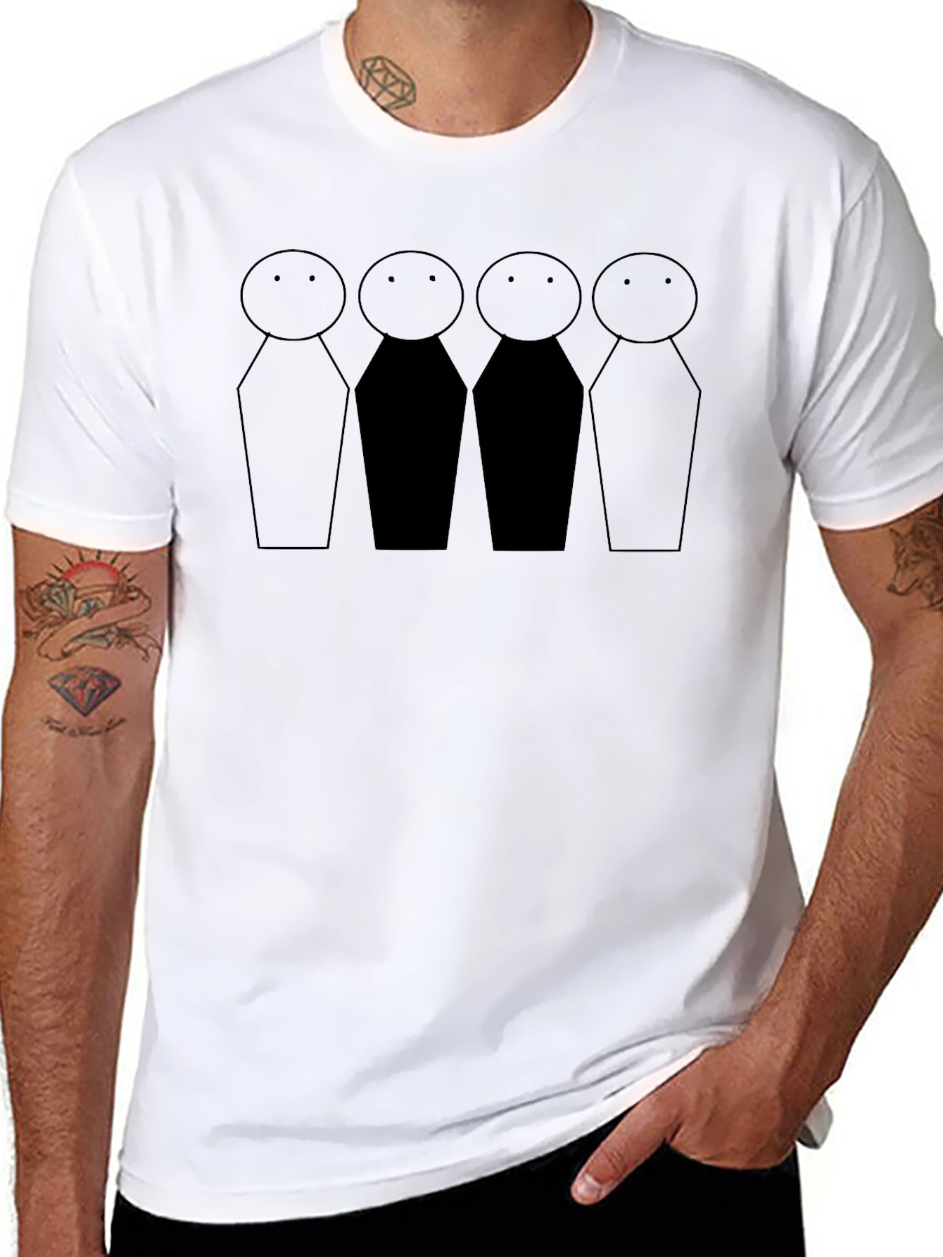 Minimalist Stick Figure T-Shirt