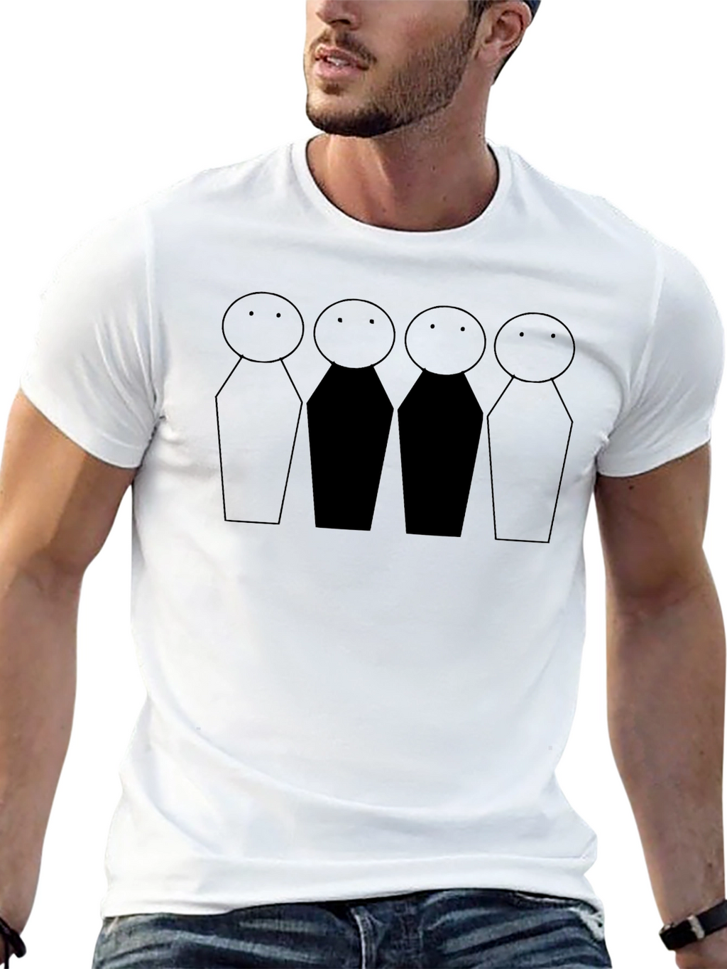 Minimalist Stick Figure T-Shirt
