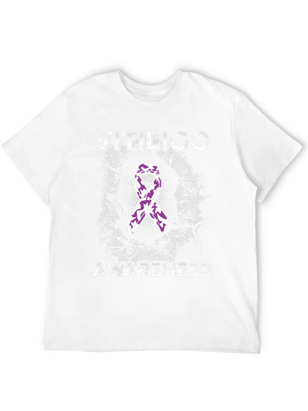 Vitiligo Awareness T-Shirt Purple Ribbon Tee