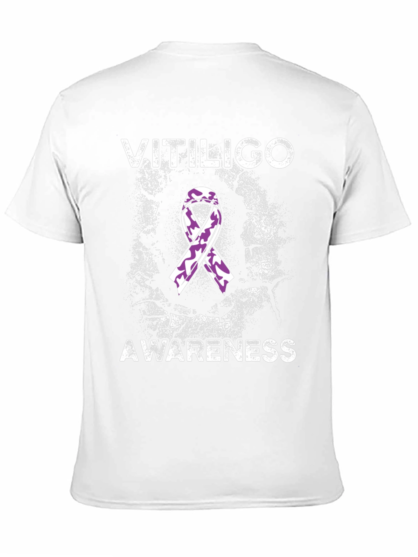Vitiligo Awareness T-Shirt Purple Ribbon Tee