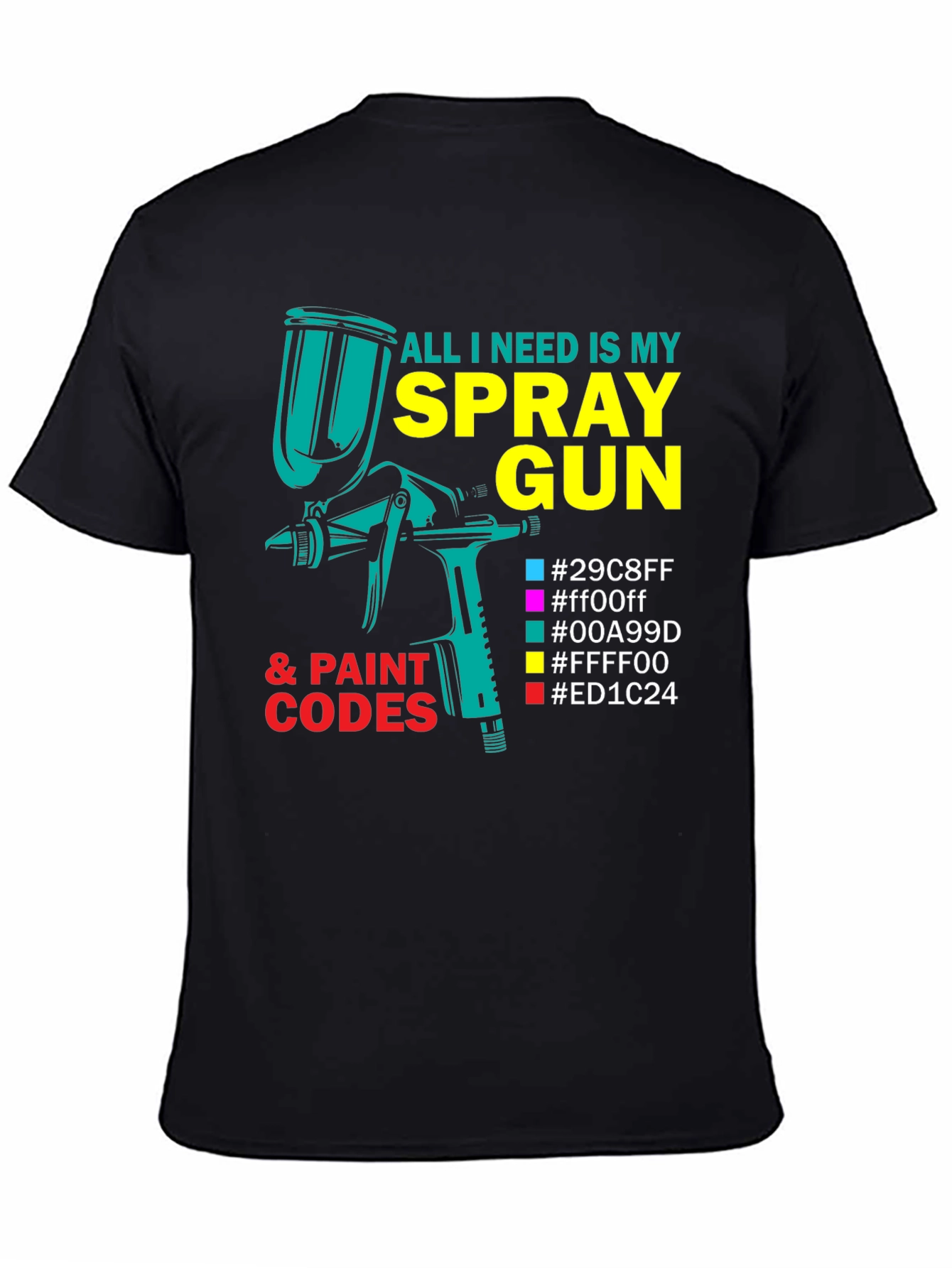 Spray Gun & Paint Codes Graphic Tee