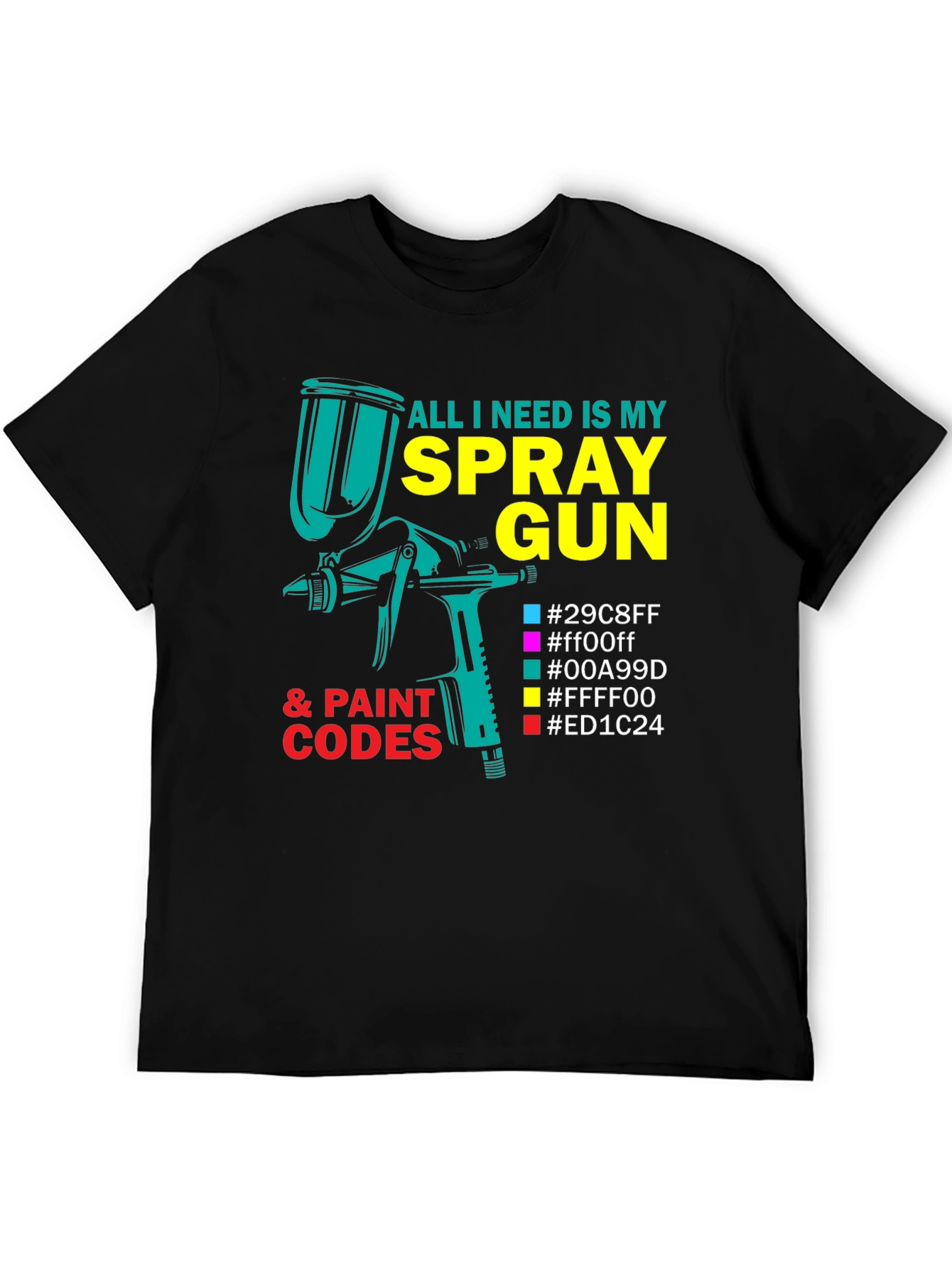 Spray Gun & Paint Codes Graphic Tee