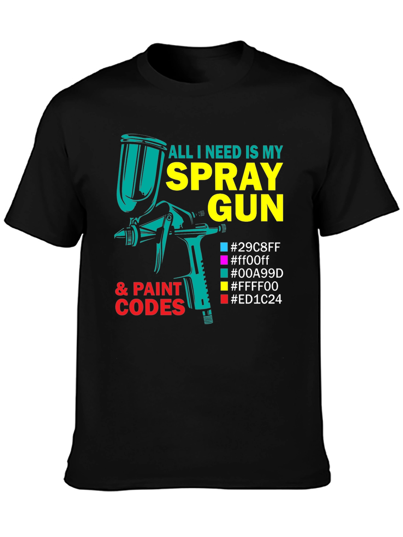 Spray Gun & Paint Codes Graphic Tee