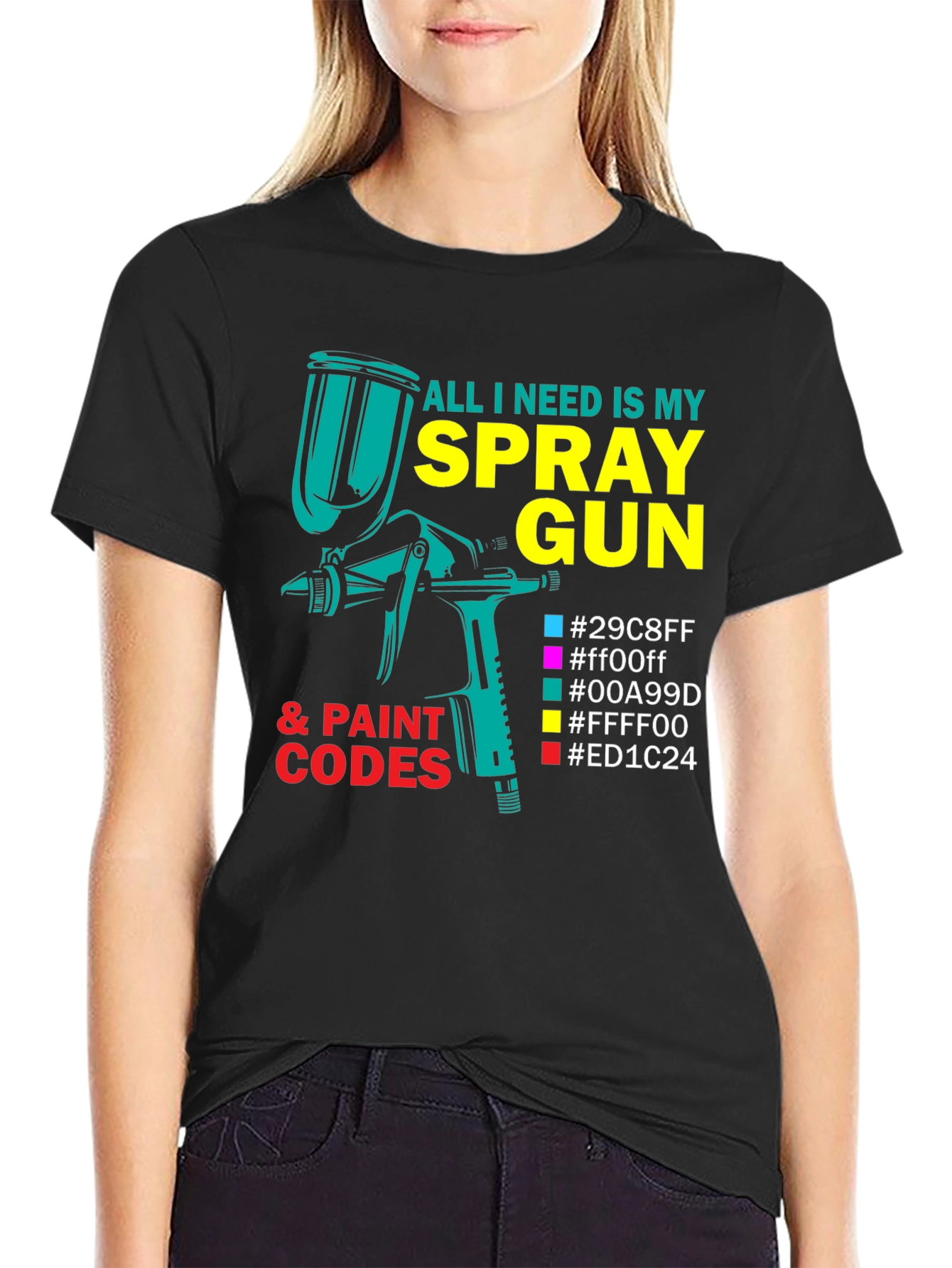 Spray Gun & Paint Codes Graphic Tee