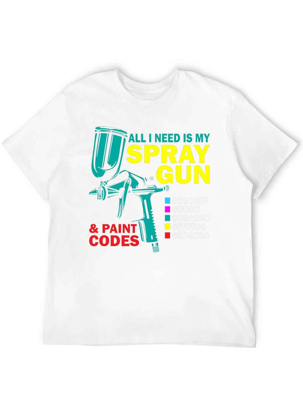 Spray Gun & Paint Codes Graphic Tee