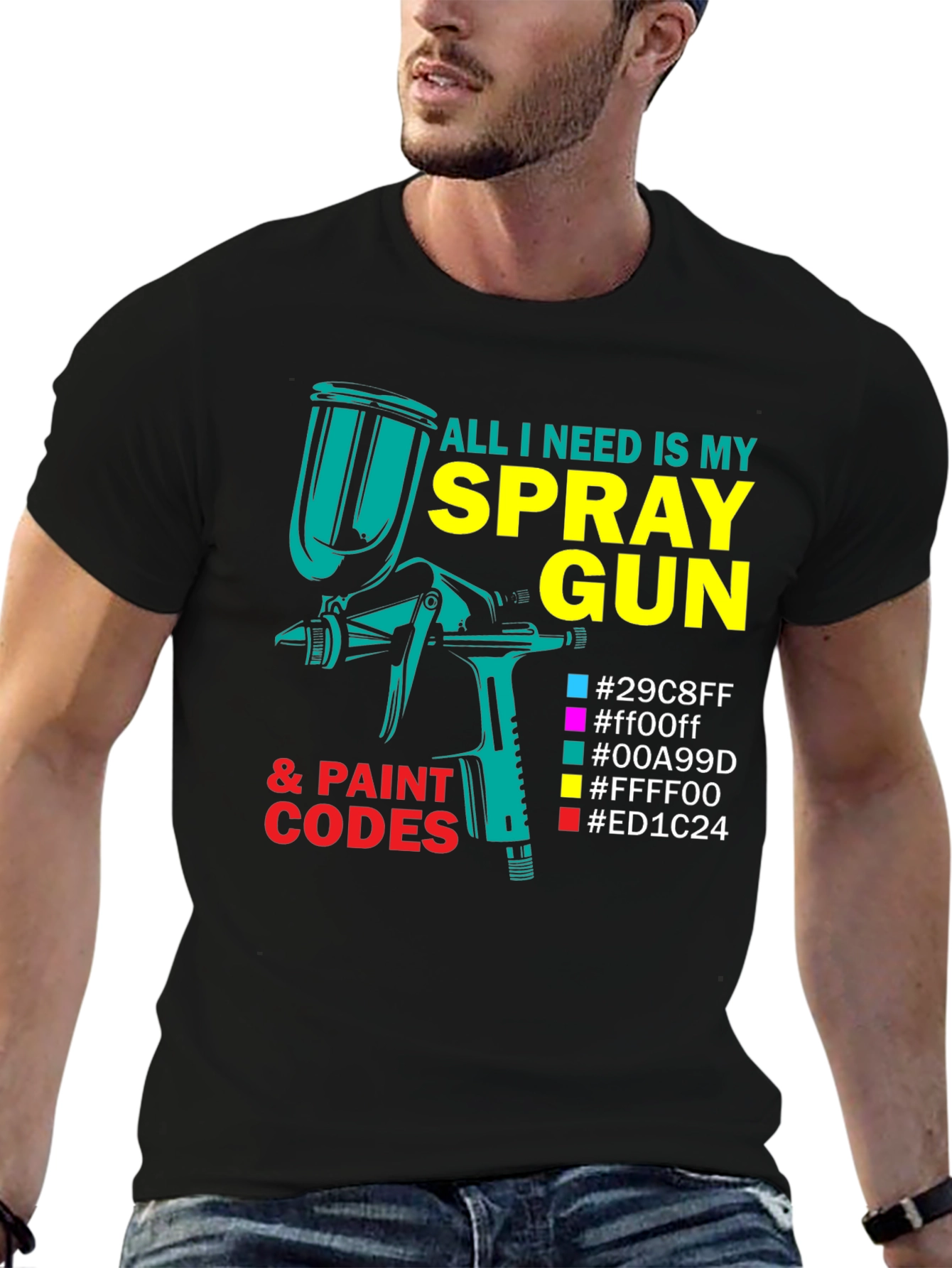 Spray Gun & Paint Codes Graphic Tee