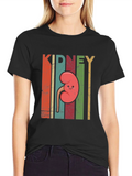 Retro Kidney Cartoon T-Shirt