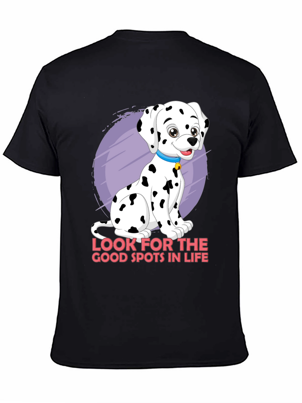 Dalmatian Spots of Life Black Graphic Tee