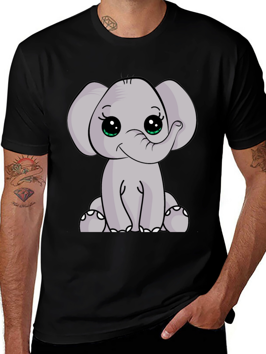 Cute Elephant Graphic T-Shirt - Soft Cotton Blend