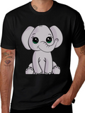 Cute Elephant Graphic T-Shirt - Soft Cotton Blend