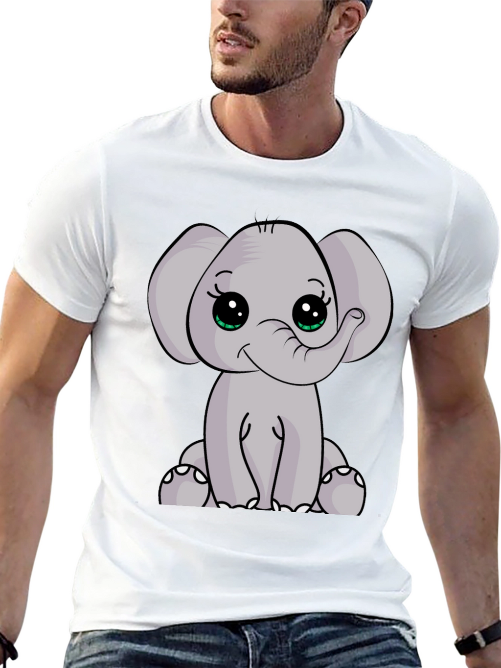 Cute Elephant Graphic T-Shirt - Soft Cotton Blend