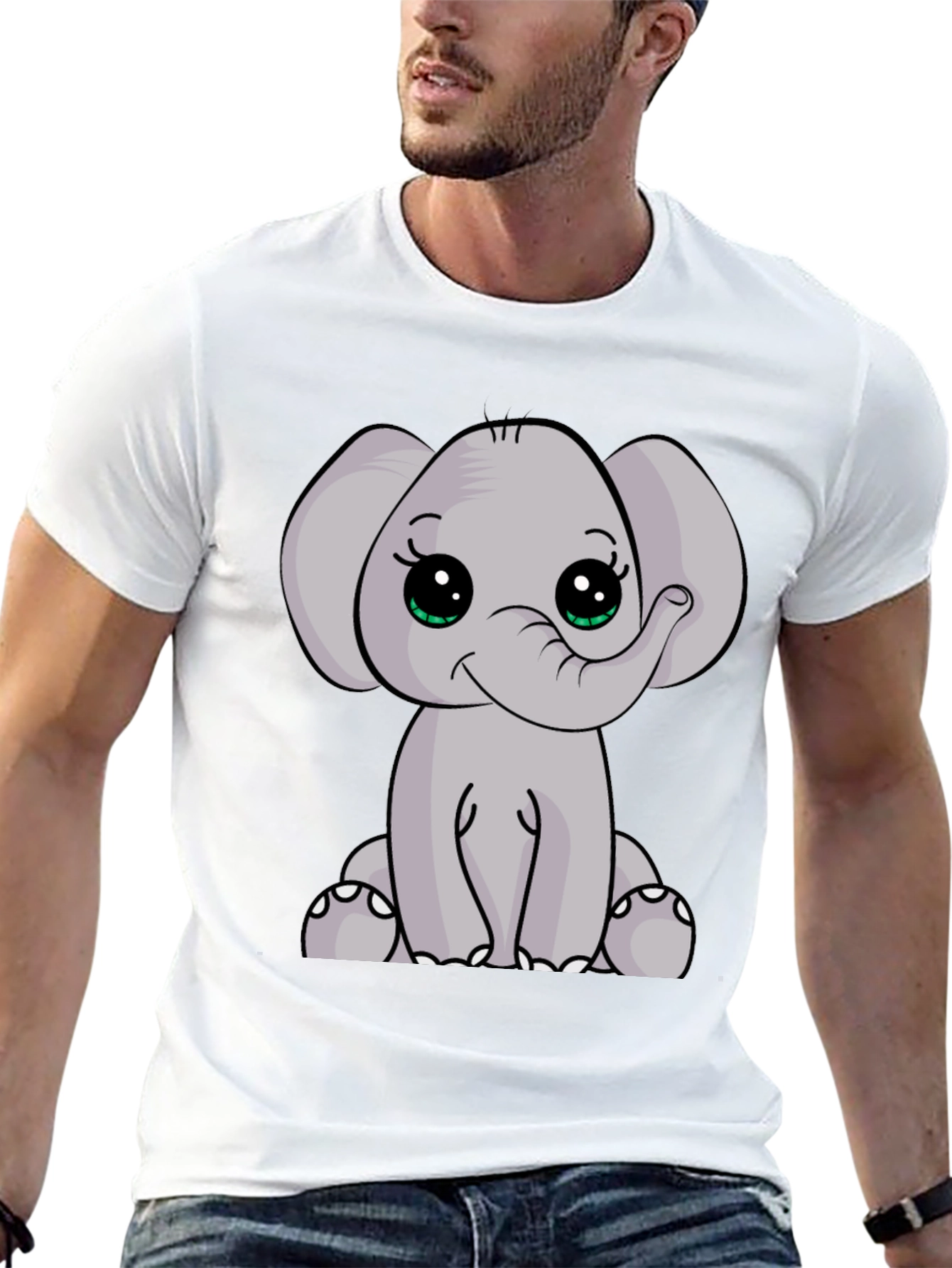 Cute Elephant Graphic T-Shirt - Soft Cotton Blend