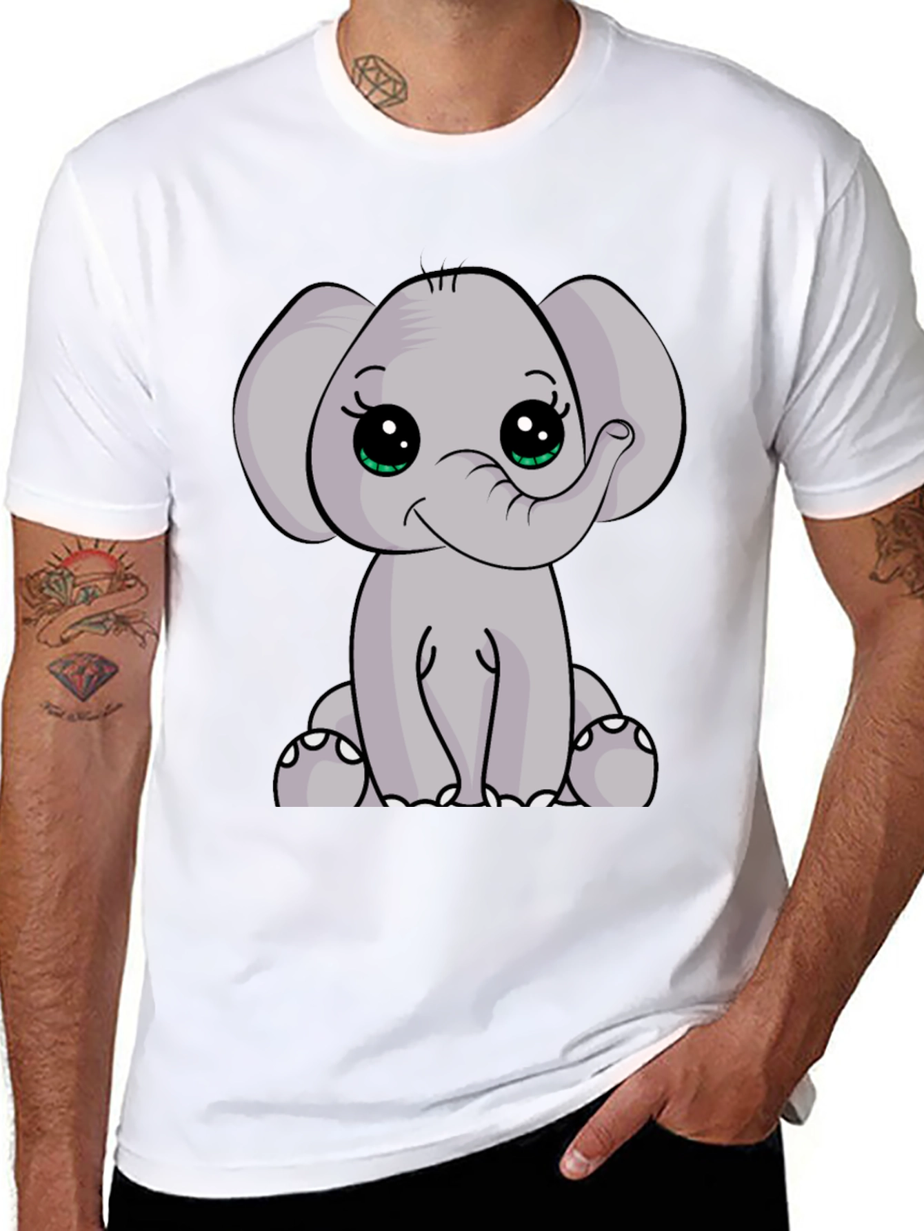 Cute Elephant Graphic T-Shirt - Soft Cotton Blend
