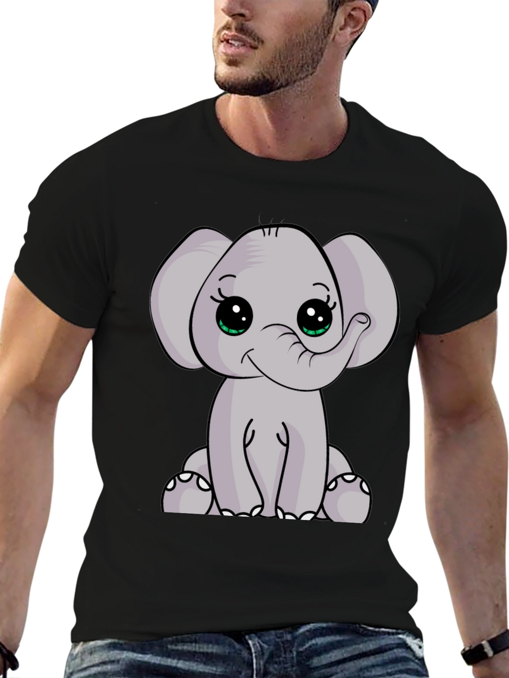 Cute Elephant Graphic T-Shirt - Soft Cotton Blend