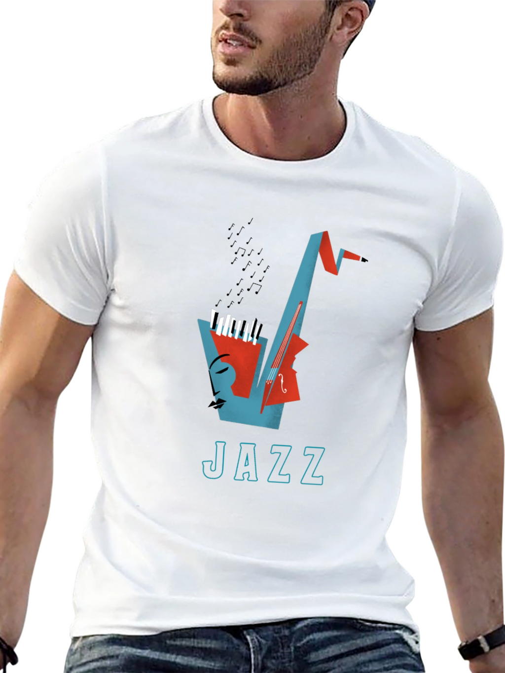 Jazz Music Graphic T-Shirt - Cool Design