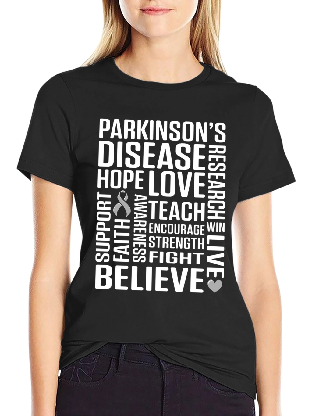 Parkinsons Awareness T-Shirt - Hope Love Believe