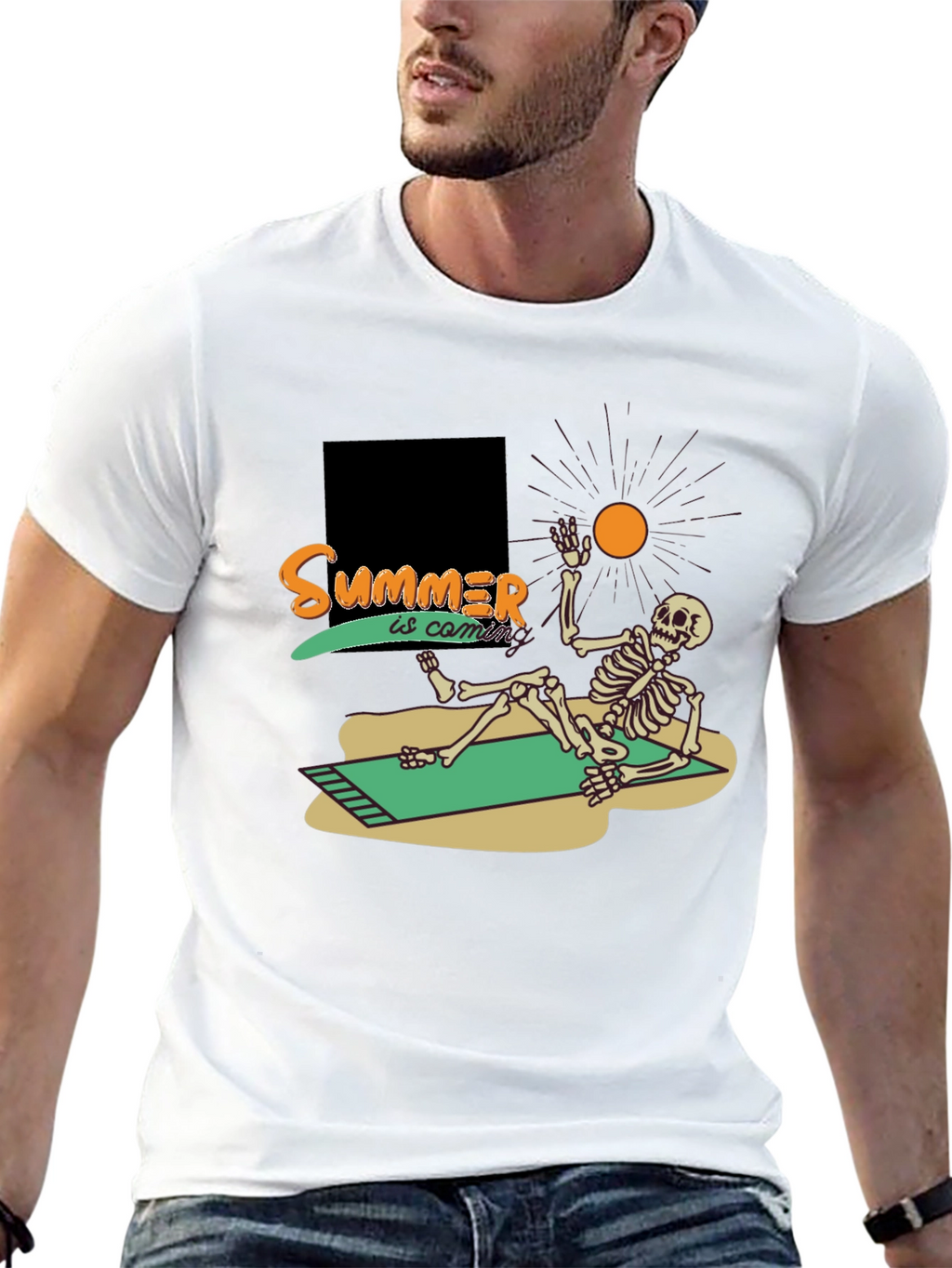 Summer Skeleton T-Shirt - Beach Vibes