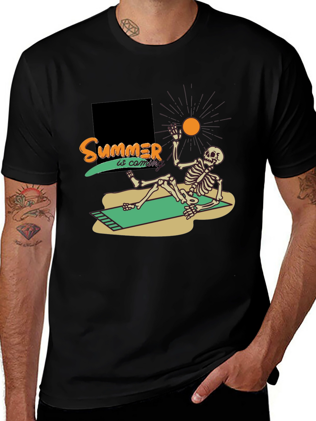 Summer Skeleton T-Shirt - Beach Vibes