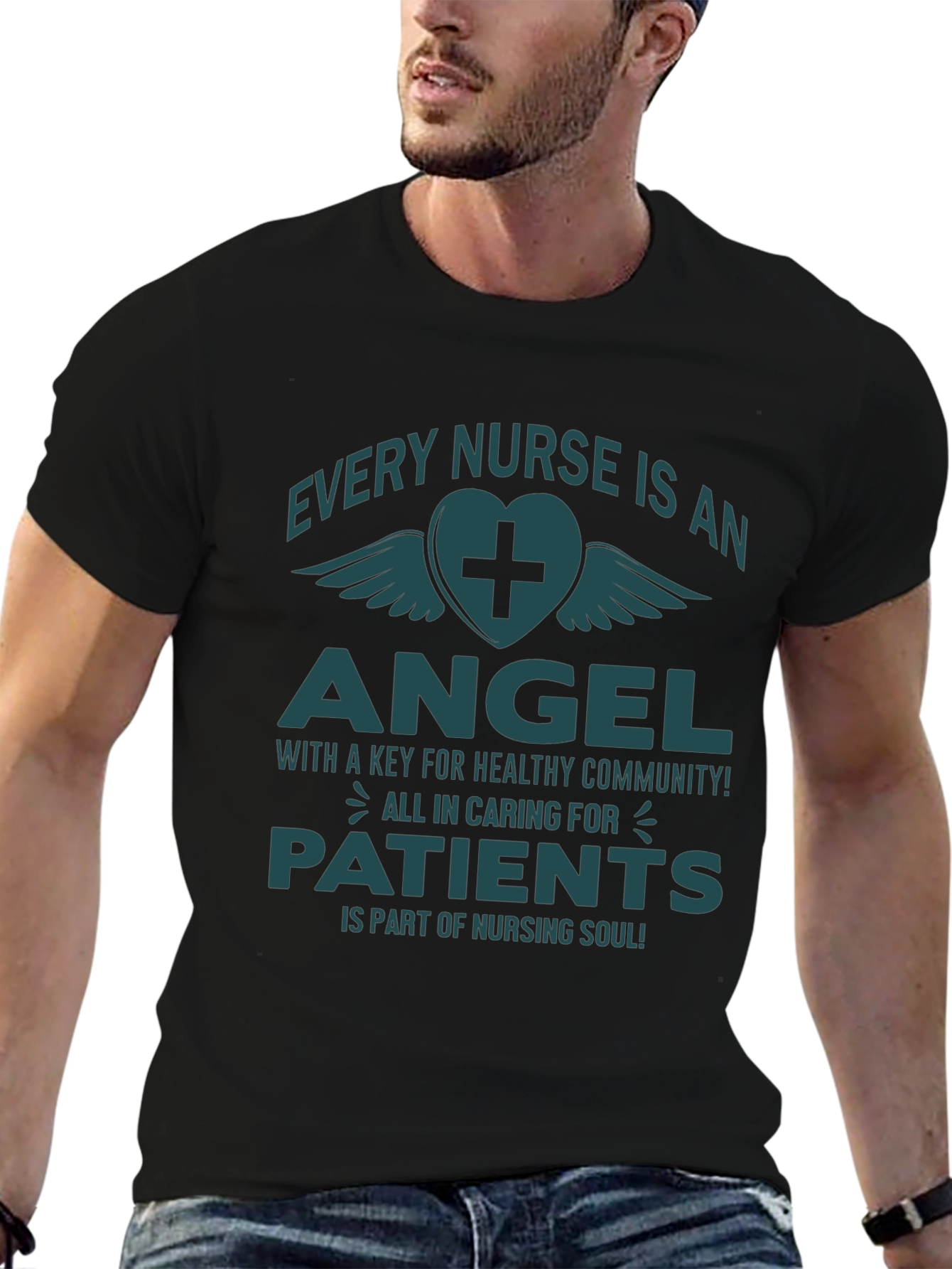 Nurse Angel T-Shirt - Caring for Patients