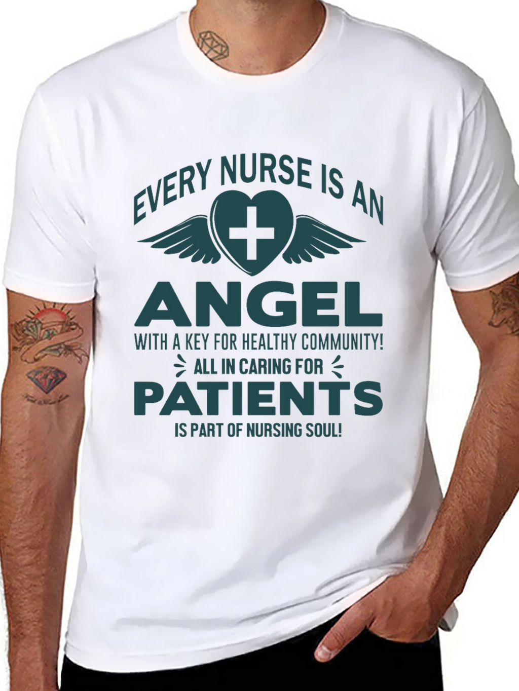 Nurse Angel T-Shirt - Caring for Patients