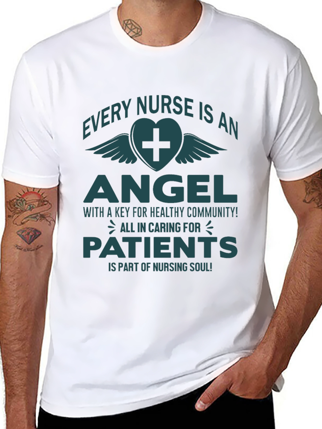 Nurse Angel T-Shirt - Caring for Patients
