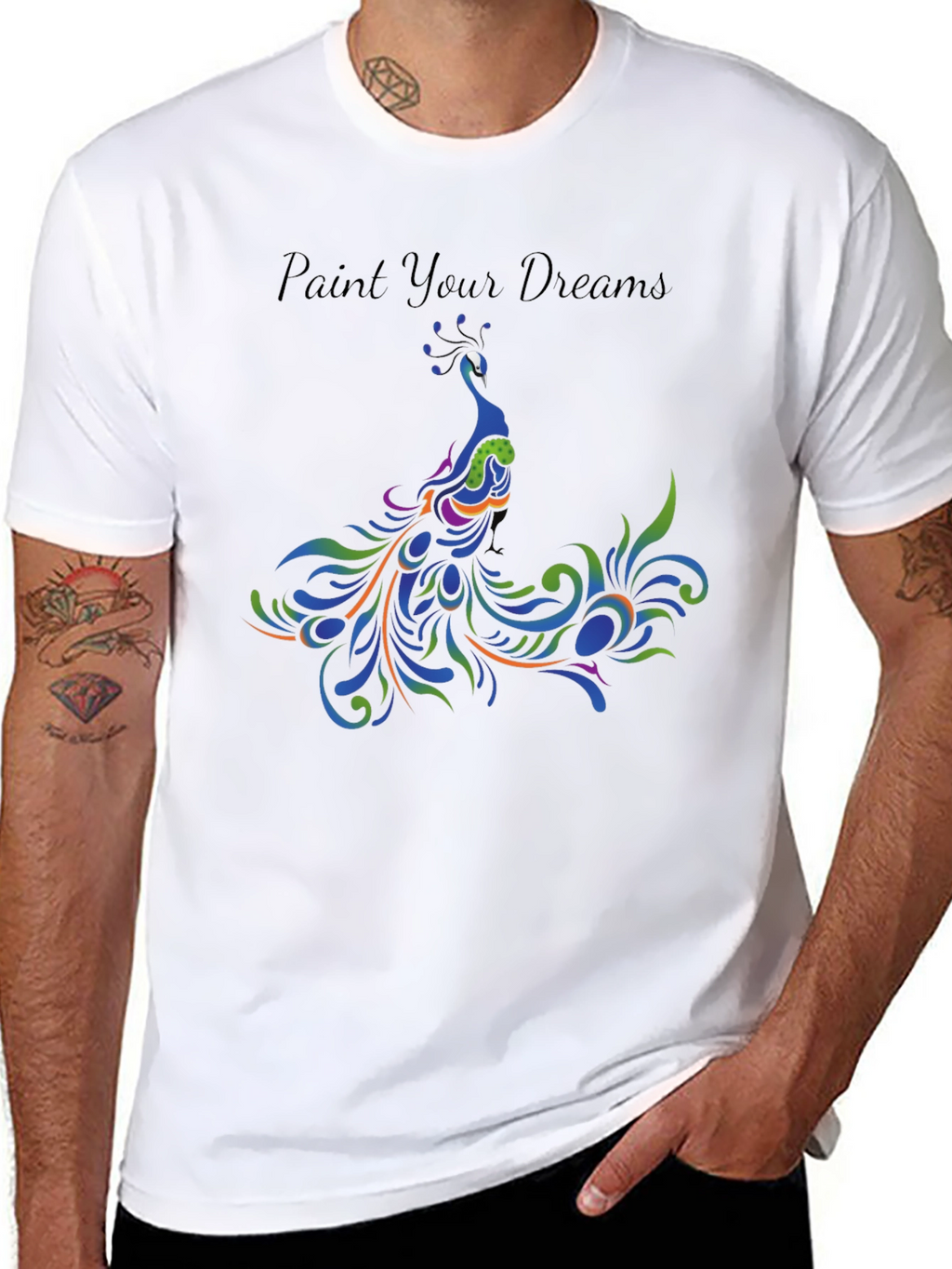 Paint Your Dreams Peacock Graphic Tee
