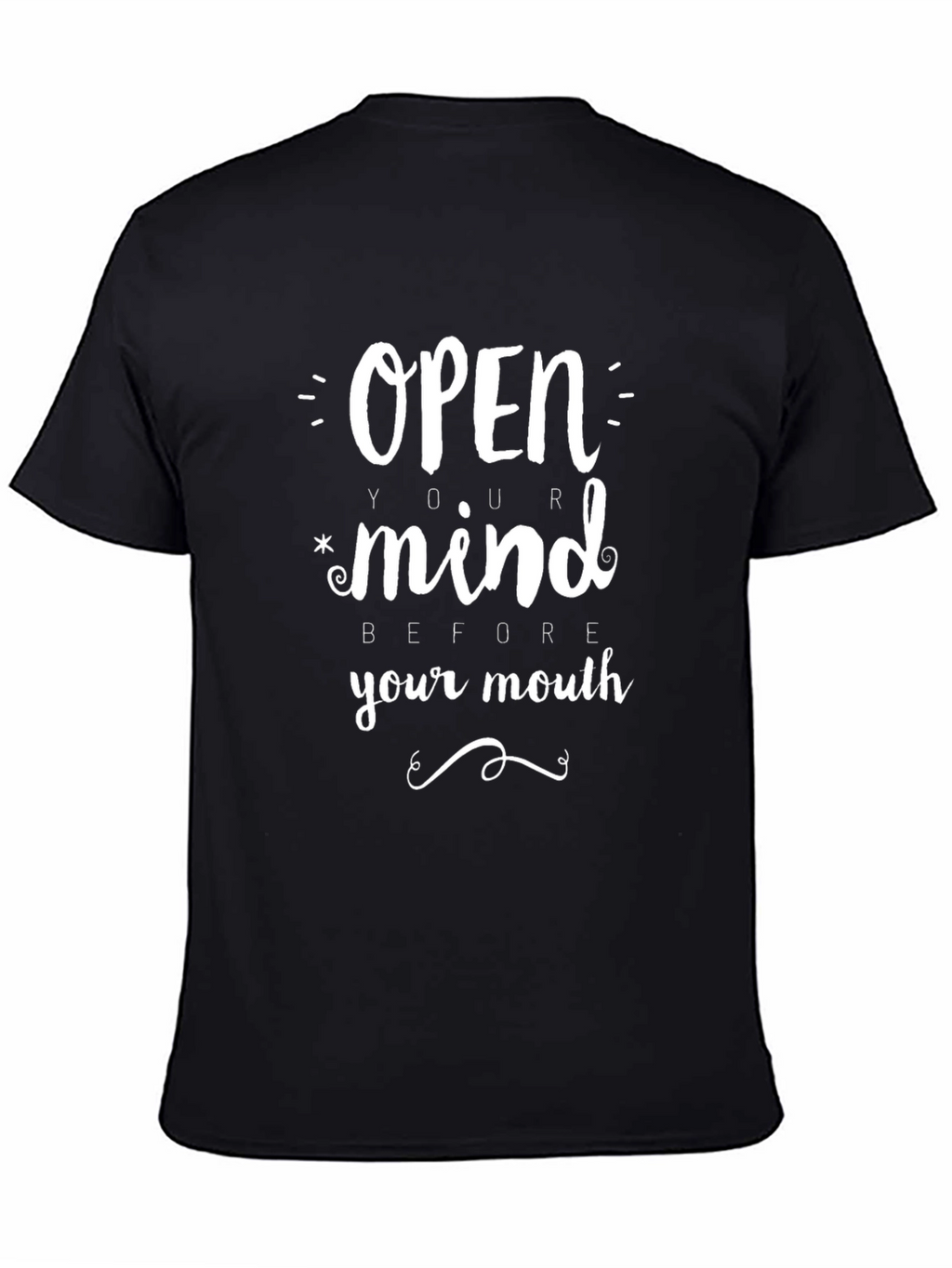 Open Your Mind Graphic Tee - Black Cotton