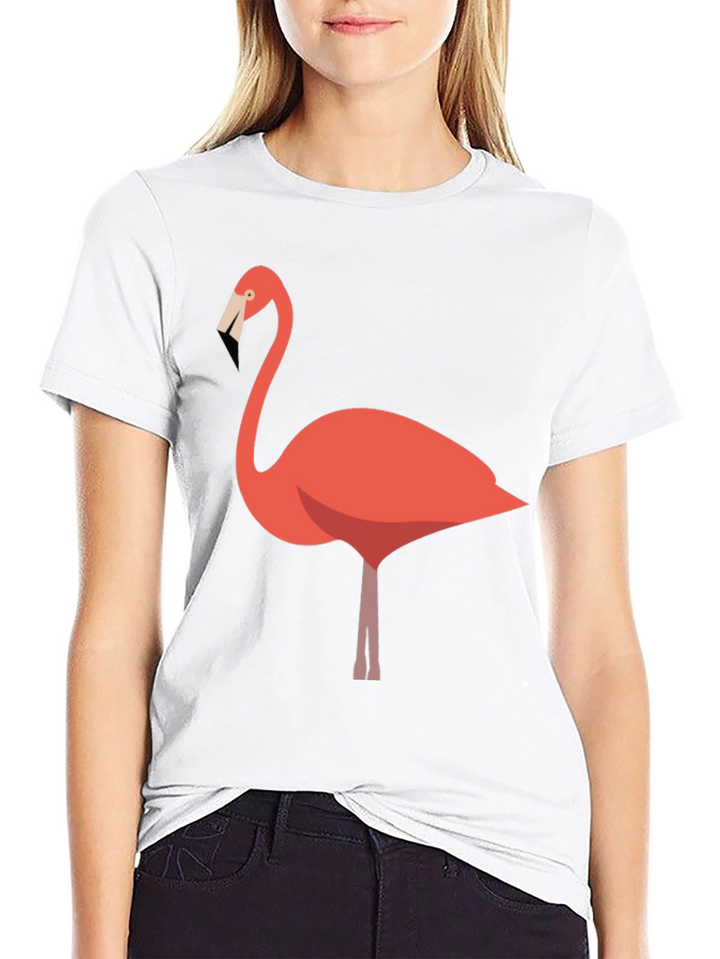 Cool Flamingo Graphic Black T-Shirt
