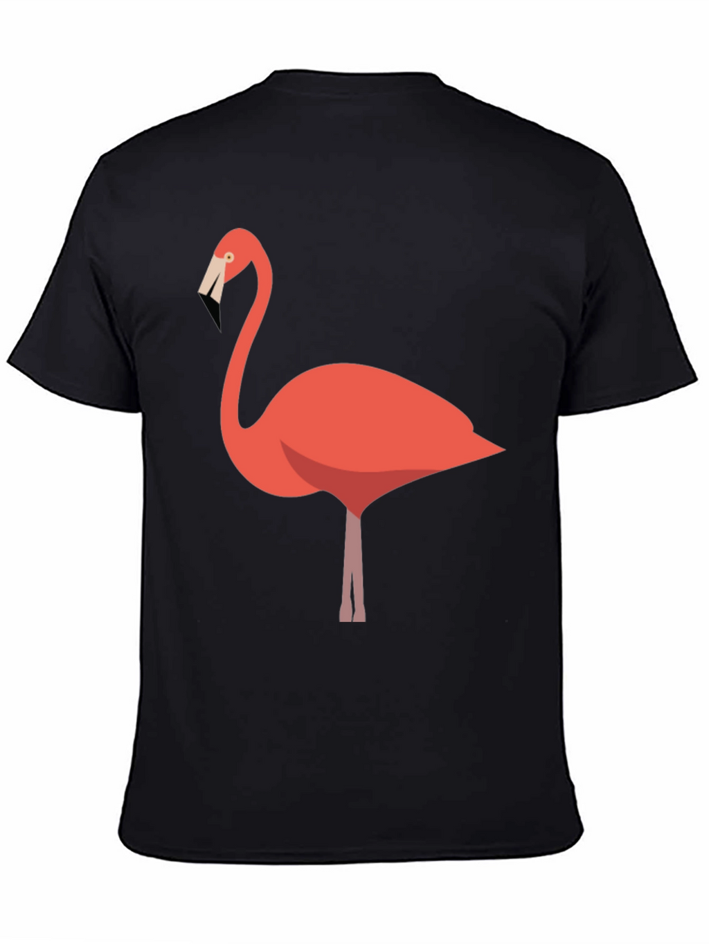 Cool Flamingo Graphic Black T-Shirt
