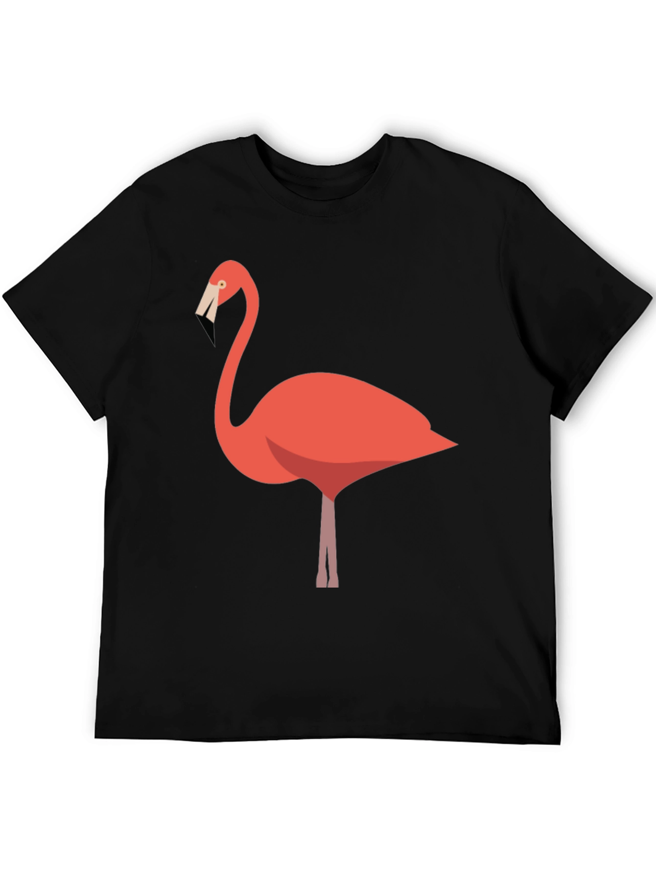 Cool Flamingo Graphic Black T-Shirt