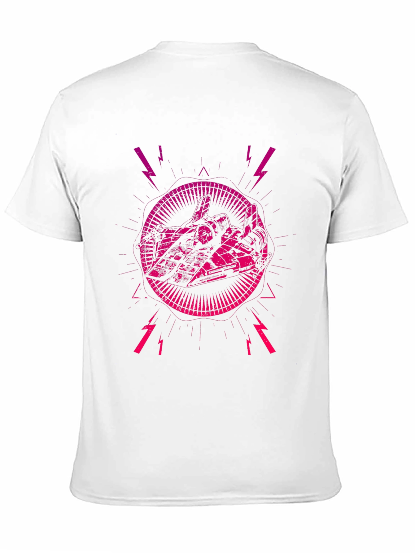 Edgy Graphic Tee: Sci-Fi Lightning Strike Design